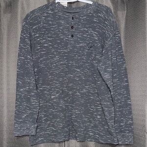 Beverly Hills Polo Club Gray Long Sleeve Henley